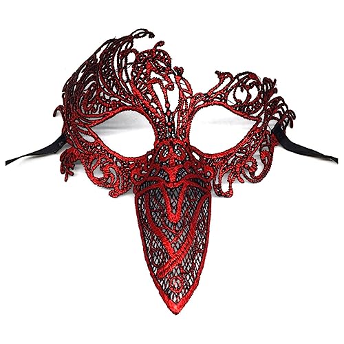 DEARMAMY Spitzenschnabel Maskerade Maske Für Elegante Augenmaske Aus Spitze Für Halloween Feiern Kostümpartys Und Festliche Anlässe Phönix Vogel Design Perfektes Partyzubehör Und von DEARMAMY