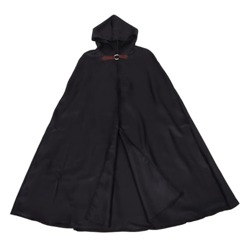 DEARMAMY Umhang Mit Kapuze Zaubererrobe Piratenkostüm Für Erwachsene Vampirumhang Halloween Umhang Mittelalterlicher Umhang Mit Kapuze Schwarze Robe Halloween Kostüme Renaissance von DEARMAMY