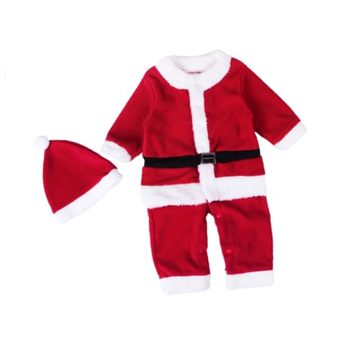 DEARMAMY Weihnachtsmann Kostüm Für 80 Cm Festlicher Anzug Mit Hut Für Jungen Ideal Für Weihnachten Cosplay Und Weihnachtspartys Bequemes Und Lustiges Outfit Für Die Ganze Familie von DEARMAMY