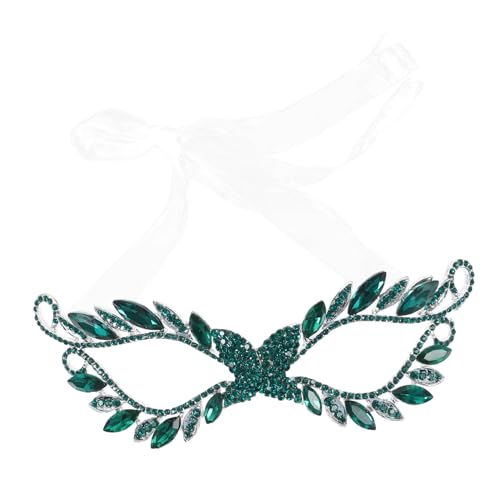 DEARMAMY halloween halllowen eyepatches karnevalsmasken the edith eger Braut Randbereich Karnevalsball dekorative Partymaske Schleier Ball-Strass-Maske Strass-Kronenmaske Metall Green von DEARMAMY