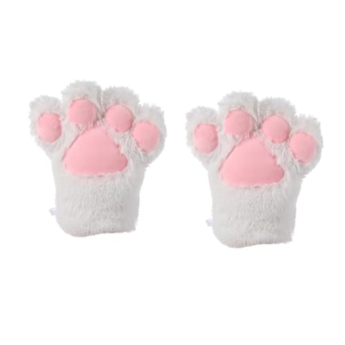 DEARMAMY üsch Katzenpfoten Handschuhe Für Cosplay Accessoire Für Party Und Kostü Tiermuster Fäustlinge Warm Und Weich von DEARMAMY