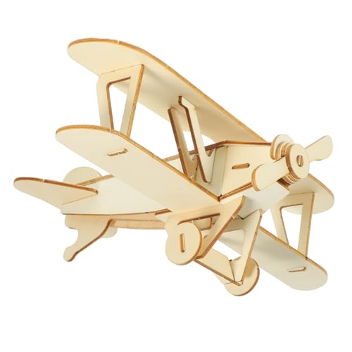 DECHOUS 3D-Puzzle DIY-Holzflugzeuge: 1 Stück DIY-Holzflugzeug-Bastelkits Mini-Flugzeugfarbe Handgefertigte Holz-3D-Puzzles Malflugzeug-Kit Flugzeugmodell Schule Handwerk Wohnkultur von DECHOUS