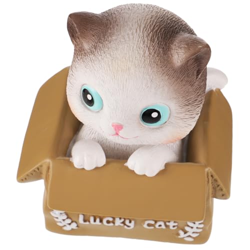 DECHOUS 1 Satz Kätzchen-Ornamente Katze Miniaturfiguren Miniatur-katzenmodell Desktop-katzendekoration Mini-katzenstatue Miniaturen Schmücken Mini-katzenmodell Desktop-Ornament Harz von DECHOUS