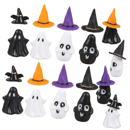 DECHOUS 12 Sätze Mini-Geister-Hexenhut Weihnachtsbaumkaninchen DIY Vogelmodellspielzeug Gruselige Dekorationen Wohnaccessoires Halloween Halloween-Minifiguren kleines puppenhaus zubehör von DECHOUS