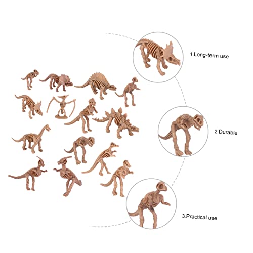 DECHOUS 12 Stück Dinosaurier Skelett Figuren – Lernspielzeug Und Deko Für Geburtstagsfeiern - Schreibtisch Oder Wissenschaftliche Projekte – Perfekt Für Dinosaurier-Fans Und von DECHOUS