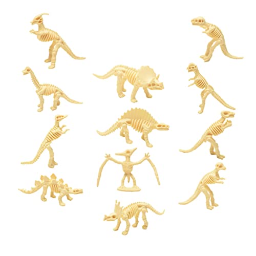 DECHOUS 12 Teiliges Set Lebensechte Dinosaurier Skelette Dinosaurier Figuren Modell Für Ideales Lernspielzeug Für Die Entdeckung Der Prähistorischen Welt von DECHOUS