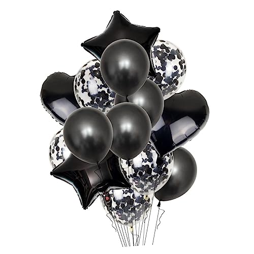 DECHOUS 14 Teiliges Aluminium Folienballon Set Dekorative Ballons Für Partys Herzform Sternform Perlglänzende Latexballons von DECHOUS