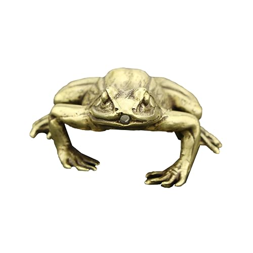 DECHOUS 1Stk Ornamente Frosch Tank Protokoll Heimdekoration Hautpflege-Stirnband bücherregal Dekoration buchregal Dekoration handwerkskunst Tischdekoration Frösche schmuck Kupfer Golden von DECHOUS