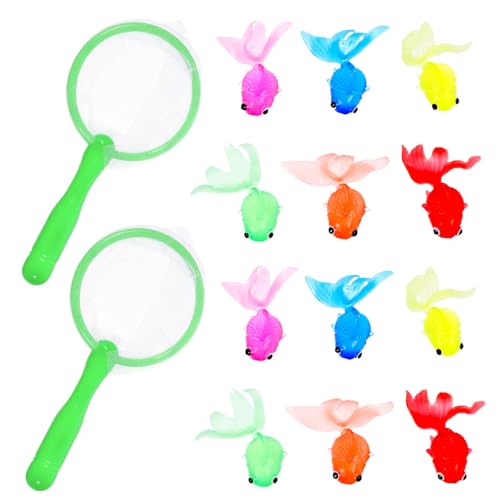 DECHOUS 2 Sätze Bade und Wasserspielzeug Weiche Gummi Goldfische mit Netzen Sicher Glatt Kanten Simulation Fische Shower Toy Outdoor Spiel Pool Spa Zufällige Farbe DECHOUS 2 Sätze Bade und Wasserspielzeug Weiche Gummi Goldfische mit Netzen Sicher Glatt Kanten Simulation Fische Shower Toy Outdoor Spiel Pool Spa Zufällige Farbe von DECHOUS