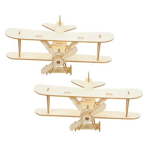 DECHOUS 2 Stück DIY Holzflugzeug Modellbausatz für Bemalbares Holz Bastelset Kreative Handarbeit Fördert Soziale Fähigkeiten und Teamwork Robustes Design Lernspielzeug für Jungen und DECHOUS 2 Stück DIY Holzflugzeug Modellbausatz für Bemalbares Holz Bastelset Kreative Handarbeit Fördert Soziale Fähigkeiten und Teamwork Robustes Design Lernspielzeug für Jungen und von DECHOUS