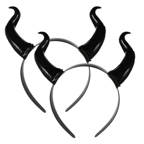DECHOUS 2 Stück Halloween Hörner Haarreif aus Kunststoff Leichtes Bequemes Cosplay Stirnband für Erwachsene Abnehmbar für Kostümpartys und Fasching DECHOUS 2 Stück Halloween Hörner Haarreif aus Kunststoff Leichtes Bequemes Cosplay Stirnband für Erwachsene Abnehmbar für Kostümpartys und Fasching von DECHOUS
