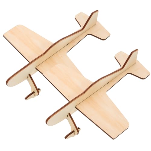 DECHOUS 2 Stück Teiliges Flugzeug Holzbausatz DIY Modellspielzeug für Puzzle aus Holz Kreatives Bastelset Fantasie und Hand Auge koordination als DECHOUS 2 Stück Teiliges Flugzeug Holzbausatz DIY Modellspielzeug für Puzzle aus Holz Kreatives Bastelset Fantasie und Hand Auge koordination als von DECHOUS