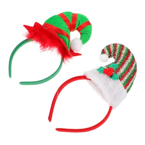 DECHOUS 2 Stück Weihnachtliche Haarreifen Teiliges mit Grüner und Roter Elfenmütze Festliche Kopfbedeckung für Erwachsene und Komfortabel und Langlebig für Weihnachtsfeiern und DECHOUS 2 Stück Weihnachtliche Haarreifen Teiliges mit Grüner und Roter Elfenmütze Festliche Kopfbedeckung für Erwachsene und Komfortabel und Langlebig für Weihnachtsfeiern und von DECHOUS