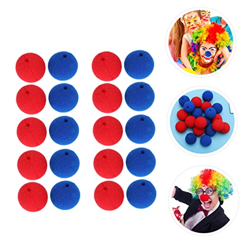 DECHOUS 20 Stück Teiliges Clownsnasen aus Schwamm Rote und Blaue Nasen Atmungsaktive Weiche Party Requisiten für Karneval Fasching Halloween Kostüm und Bühnenauftritte DECHOUS 20 Stück Teiliges Clownsnasen aus Schwamm Rote und Blaue Nasen Atmungsaktive Weiche Party Requisiten für Karneval Fasching Halloween Kostüm und Bühnenauftritte von DECHOUS