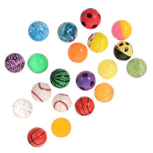 DECHOUS 20st Hüpfender Ball Fliegend Prallen Spiel Hüpfbälle Springbälle Gegen Stress Tragbare Springbälle Tragbare Sprungbälle Farbige Sprungbälle Lustige Hüpfbälle Gummi von DECHOUS