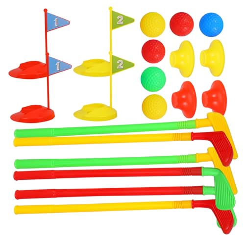 DECHOUS 2Sätze Golfs Set Teiliges Golfspielzeug Für Indoor Und Outdoor Bunter Golfschläger Und Bälle Pädagogisches Sportspielzeug Für Jungen von DECHOUS