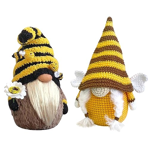 DECHOUS 2st GNOME Elf Ornament Valentinstag Gnom Puppe Frühlingszwerg Plüsch Figur Gnomenstatuen Gruseliges Halloween Zwergenornamente Wohnkultur Stoff von DECHOUS