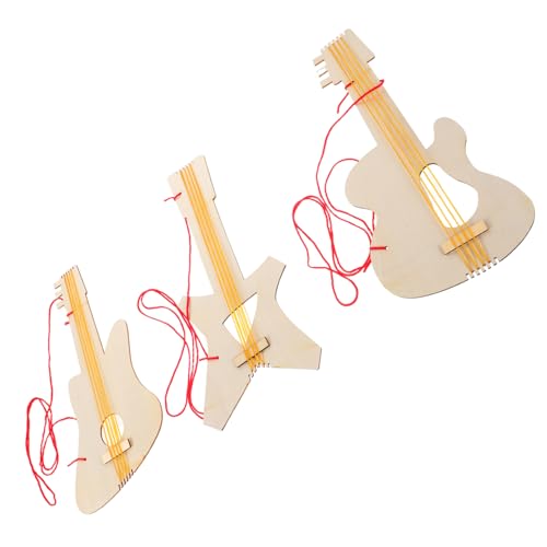DECHOUS 3 STÜCKE Teiliges Holz Gitarren zum Bemalen für DIY Musikinstrument Lernspielzeug Kreative Gitarren für Fördert Musikalische Fähigkeiten und Koordination DECHOUS 3 STÜCKE Teiliges Holz Gitarren zum Bemalen für DIY Musikinstrument Lernspielzeug Kreative Gitarren für Fördert Musikalische Fähigkeiten und Koordination von DECHOUS