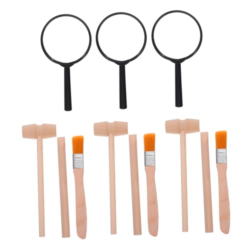 DECHOUS 3 Sätze Archäologie Ausgrabungsset Holz Hammer Meißel Pinsel Lernspielzeug für Junge Werkzeugset DIY Schatzsuche DECHOUS 3 Sätze Archäologie Ausgrabungsset Holz Hammer Meißel Pinsel Lernspielzeug für Junge Werkzeugset DIY Schatzsuche von DECHOUS