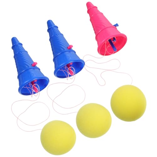 DECHOUS 3 Stück Flummi Outdoor draußen outdor sandspielzeug Strand Outdoor Toys Lustig Partyartikel starten Kugelschützen Plastik von DECHOUS