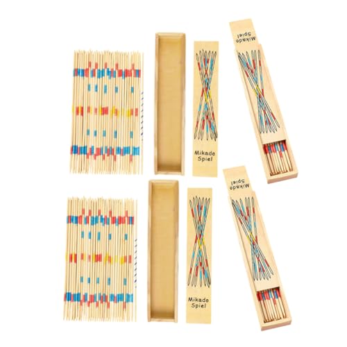 DECHOUS 4 Boxen Holz Pick Up Sticks Spiel Traditionelles Pädagogisches Geschicklichkeitsspiel für Fördert Konzentration Kognitive Entwicklung und Feinmotorik Familienspiel DECHOUS 4 Boxen Holz Pick Up Sticks Spiel Traditionelles Pädagogisches Geschicklichkeitsspiel für Fördert Konzentration Kognitive Entwicklung und Feinmotorik Familienspiel von DECHOUS