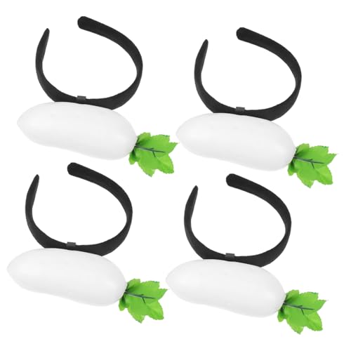 DECHOUS 4 Stück Teiliges Daikon Haarreif Realistische Weiße Optik Verstellbar und Leicht Bequemer Sitz für Festivals Partys und Kostümzubehör Kreative Gemüse Deko DECHOUS 4 Stück Teiliges Daikon Haarreif Realistische Weiße Optik Verstellbar und Leicht Bequemer Sitz für Festivals Partys und Kostümzubehör Kreative Gemüse Deko von DECHOUS
