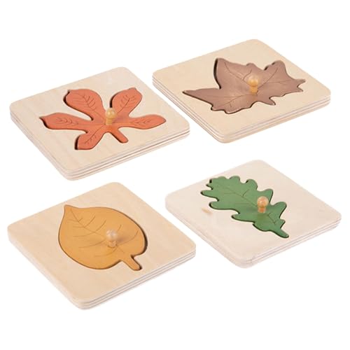 DECHOUS 4 Stück Teiliges Montessori Holzpuzzle mit Baumblättern Kognitives Lernspielzeug für Kleinkinder Sicher Abgerundete Kanten Pädagogisches Steckspiel Form Wahrnehmungskompetenz DECHOUS 4 Stück Teiliges Montessori Holzpuzzle mit Baumblättern Kognitives Lernspielzeug für Kleinkinder Sicher Abgerundete Kanten Pädagogisches Steckspiel Form Wahrnehmungskompetenz von DECHOUS
