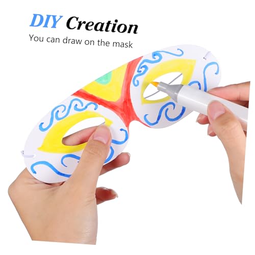 DECHOUS 40 Sätze Teiliges DIY Bastelset Weiße Blanko Papiermasken zum Bemalen für Erwachsene Handbemalbare Masken für Karneval Maskerade und Kreative Gesichtsmasken für Individuelles DECHOUS 40 Sätze Teiliges DIY Bastelset Weiße Blanko Papiermasken zum Bemalen für Erwachsene Handbemalbare Masken für Karneval Maskerade und Kreative Gesichtsmasken für Individuelles von DECHOUS
