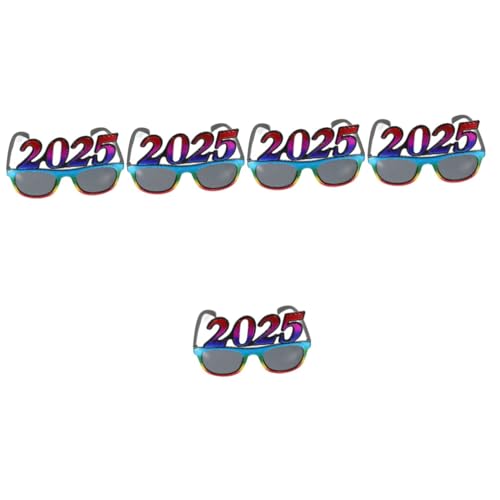 DECHOUS 5 Stück 2025 2025 Brille brillen party zubehör Kostümbrille Silvester Brille Partyzubehör zum Thema Partydekorationen für das neue Jahr Partygeschenke für das neue Jahr Stk von DECHOUS