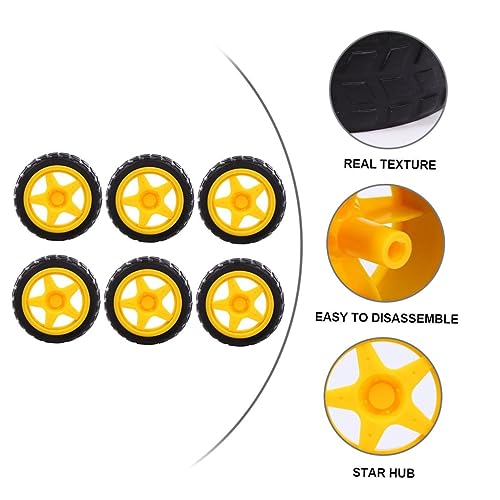 DECHOUS 6 Stück Teiliges Gummiräder für Smart Toy Car Zubehör Elastische und Flexible Spielzeugräder aus Sicherem Kunststoff und Gummi Geeignet für Kinderroboter und Kleine DECHOUS 6 Stück Teiliges Gummiräder für Smart Toy Car Zubehör Elastische und Flexible Spielzeugräder aus Sicherem Kunststoff und Gummi Geeignet für Kinderroboter und Kleine von DECHOUS