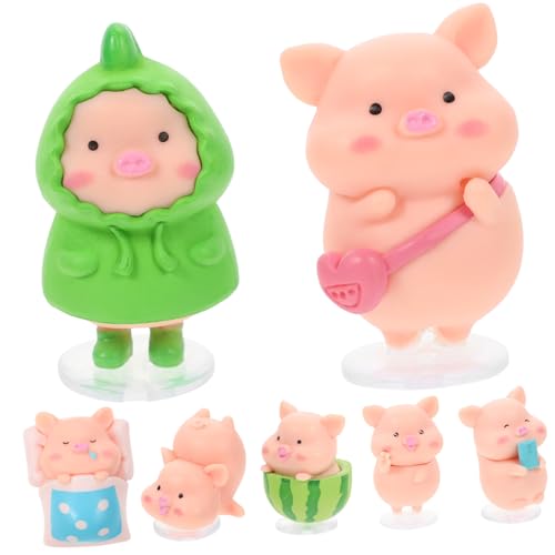 DECHOUS Hug Glücksschweinchen Miniatur Dashboard Bastelset Mit Üßen Schweinchen Figuren Resin Schweinchen Für Auto Dekoration Und Fotografie Perfekte Tierfiguren Für Sammler Und Diy Kleintierspielzeug von DECHOUS