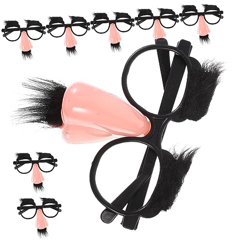 DECHOUS 8 Stück Teiliges Lustiges Brillen mit Großer Nase Kreatives Bart und Brillen Cosplay für Erwachsene und Jugendliche für Halloween Kostümpartys und Foto Spaß DECHOUS 8 Stück Teiliges Lustiges Brillen mit Großer Nase Kreatives Bart und Brillen Cosplay für Erwachsene und Jugendliche für Halloween Kostümpartys und Foto Spaß von DECHOUS