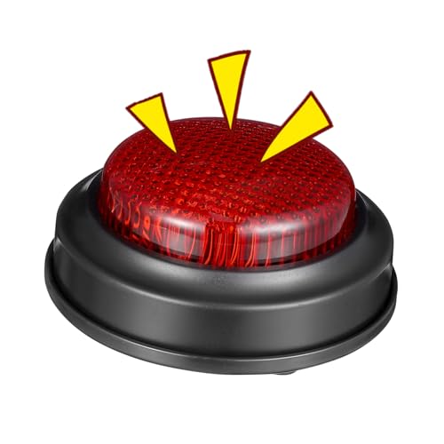 DECHOUS Alarmtonknopf Licht Familienspiel Für Erwachsene Mit Summern Show Buzzern Panikknopf Hand Buzzer Geräuschknopf Weg Wer Buzzer Knopf Quiz Sprach Knöpfe Roter DECHOUS Alarmtonknopf Licht Familienspiel Für Erwachsene Mit Summern Show Buzzern Panikknopf Hand Buzzer Geräuschknopf Weg Wer Buzzer Knopf Quiz Sprach Knöpfe Roter von DECHOUS