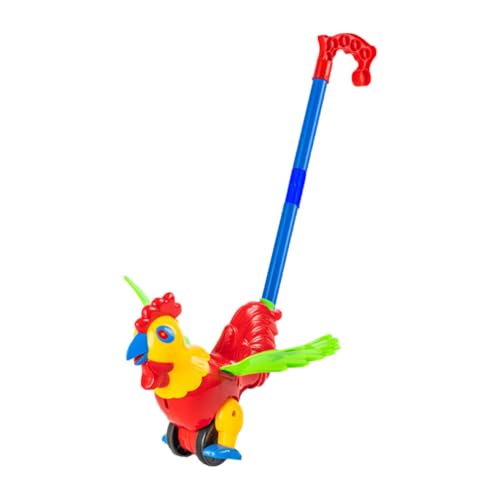 DECHOUS Baby Zum Kleinkind Walker Push Toy-Cartoon Rooster Form Push & Pull Learning Walker Für Kinder-Sicherer Und Praktischer Wagen Für 1-3-Jährige von DECHOUS