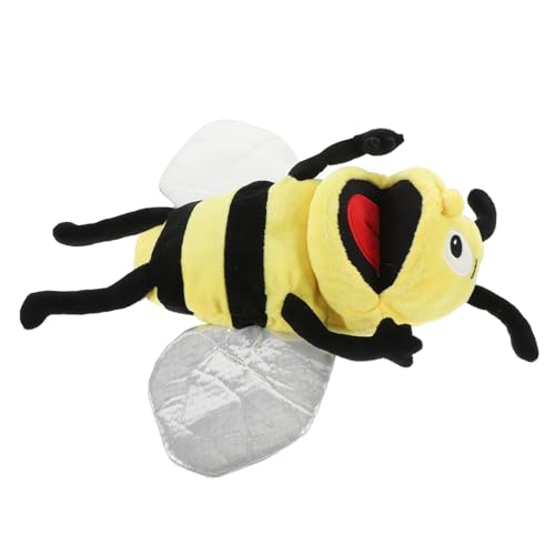 DECHOUS Biene Handpuppe Fingerpuppen Tierpuppen Biene Stofftier Bienenhandpuppen Rollenspielspielzeug Cartoon-Tiere-Marionette interaktive Puppen kleine Handpuppe süße Puppen Plüsch von DECHOUS