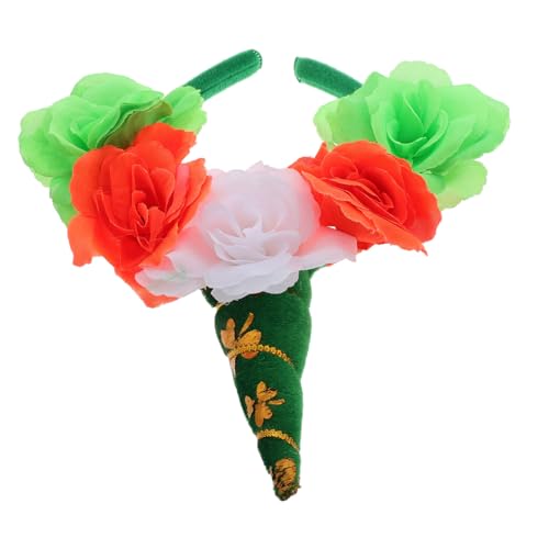 DECHOUS Einhorn Stirnband Blumen Stirnbänder Grüne Festival Stirnbänder Kostüm Requisiten Blumen Stirnbänder Irische Diademe Mädchen Diademe Mädchen Stirnbänder Irische von DECHOUS