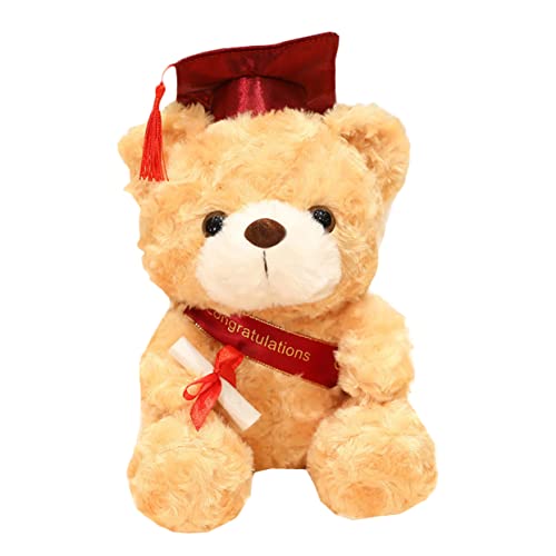 DECHOUS Graduation Bear Plüschstofftier mit Doktorhut und Schärpe Weicher Bär als Abschlussgeschenk Niedliches Sammelspielzeug für Abschlussfeier DECHOUS Graduation Bear Plüschstofftier mit Doktorhut und Schärpe Weicher Bär als Abschlussgeschenk Niedliches Sammelspielzeug für Abschlussfeier von DECHOUS