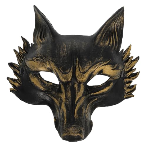 DECHOUS Halbgesichts Fuchsmaske Halloween PU Schaum Tiermaske Schwarz Gold Elastisch Unisex Partyzubehör für Karneval Kostümfest Zufällige Farbe Zufällige Farbe DECHOUS Halbgesichts Fuchsmaske Halloween PU Schaum Tiermaske Schwarz Gold Elastisch Unisex Partyzubehör für Karneval Kostümfest Zufällige Farbe Zufällige Farbe von DECHOUS