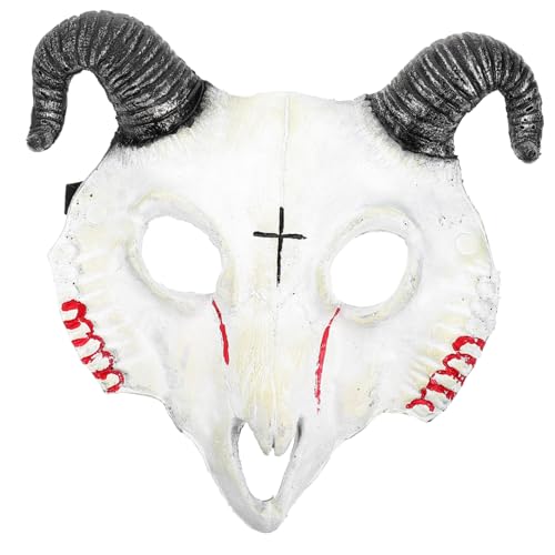 DECHOUS Halloween Ziegenkopf Maske PU Tiergesicht Dekorative Kostüm Maske Leicht und Komfortabel für Karneval Halloween Party Cosplay und Maskenball DECHOUS Halloween Ziegenkopf Maske PU Tiergesicht Dekorative Kostüm Maske Leicht und Komfortabel für Karneval Halloween Party Cosplay und Maskenball von DECHOUS