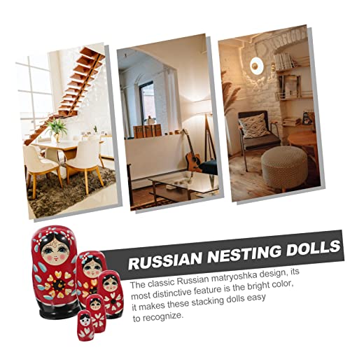 DECHOUS Holzpuppen Russische Nesting Dolls Handbemalt Für Junge Mädchen Frühlernspielzeug Puppenspielzeug DECHOUS Holzpuppen Russische Nesting Dolls Handbemalt Für Junge Mädchen Frühlernspielzeug Puppenspielzeug von DECHOUS