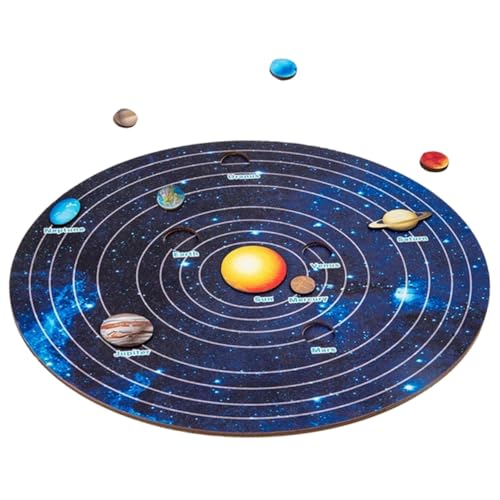 DECHOUS Holz Puzzle Solar System Lernspielzeug Planeten Montessori Holzspiel für Kleinkinder zur Weltraum Erkennung und Motorischen mit Eltern Junge Mädchen Spielspaß DECHOUS Holz Puzzle Solar System Lernspielzeug Planeten Montessori Holzspiel für Kleinkinder zur Weltraum Erkennung und Motorischen mit Eltern Junge Mädchen Spielspaß von DECHOUS