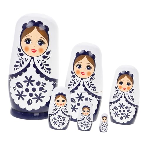 DECHOUS Holzspielzeug Russische Holz Puppen Handgefertigt Holz Nesting Dolls für Bastelset Mädchen Geburtstag Ornament DECHOUS Holzspielzeug Russische Holz Puppen Handgefertigt Holz Nesting Dolls für Bastelset Mädchen Geburtstag Ornament von DECHOUS