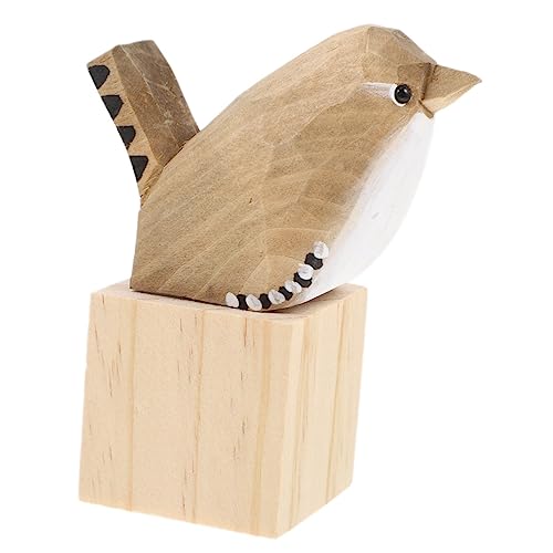 DECHOUS Vogelmodell-schmuck Aus Holz Gefertigtes Ornament Für Zuhause Und Dekoration Vogelschmuck Zufällige Farbe von DECHOUS