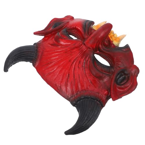 DECHOUS Leichte PU Halloween Dämonen Maske mit Spitzen Hörnern und Zähnen Komfortabel und Langlebig für Party Cosplay Karneval und Festliche Anlässe DECHOUS Leichte PU Halloween Dämonen Maske mit Spitzen Hörnern und Zähnen Komfortabel und Langlebig für Party Cosplay Karneval und Festliche Anlässe von DECHOUS