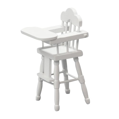 DECHOUS Miniatur Hochstuhl Modell Weiß Verstellbar Puppenhaus Möbel Junge Mädchen Essstuhl Dekorativer Sitz für Kinderzimmer DECHOUS Miniatur Hochstuhl Modell Weiß Verstellbar Puppenhaus Möbel Junge Mädchen Essstuhl Dekorativer Sitz für Kinderzimmer von DECHOUS