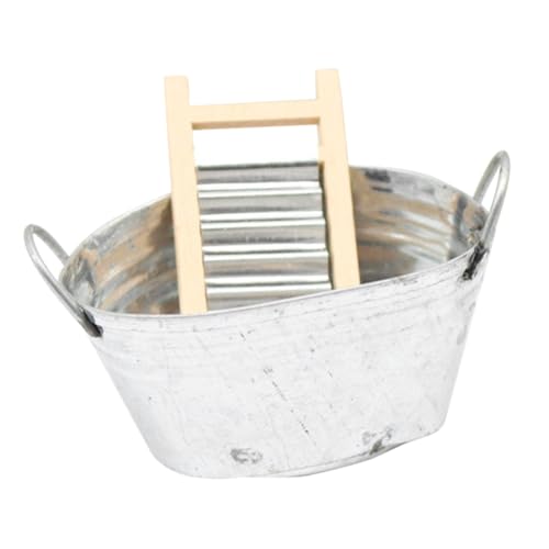 DECHOUS Miniatur Waschbrett und Eimer aus und Dekoratives Puppenhaus Zubehör Robustes Miniatur Modell für Realistische Landschaftsdekoration für Puppenhaus und Spielzimmer DECHOUS Miniatur Waschbrett und Eimer aus und Dekoratives Puppenhaus Zubehör Robustes Miniatur Modell für Realistische Landschaftsdekoration für Puppenhaus und Spielzimmer von DECHOUS