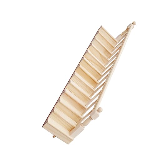 DECHOUS Miniaturtreppe aus Massivem Holz mit Handlauf DIY Puppenhaus Zubehör Teiliges für und Puppenhaus Dekoration Realistische Mini Holztreppe für Spielhaus und Garten DECHOUS Miniaturtreppe aus Massivem Holz mit Handlauf DIY Puppenhaus Zubehör Teiliges für und Puppenhaus Dekoration Realistische Mini Holztreppe für Spielhaus und Garten von DECHOUS