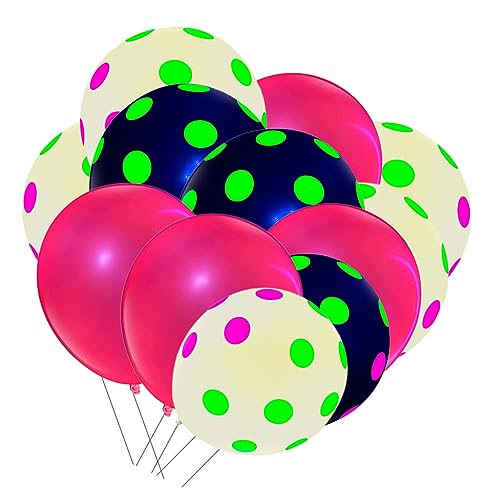 DECHOUS Neon Luftballons Mit Fluoreszierenden Punkten Leuchtende Latexballons Für Dunkle Partys Hochzeiten Und Geburtstagsfeiern Bunte Ballons Für Festliche von DECHOUS