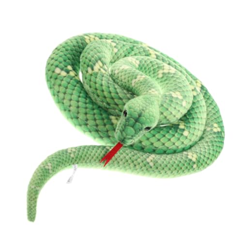 DECHOUS Plüschschlange Kleines Modell Grün Realistisches Halloween Dekorationsspielzeug Lustiges Stofftier als Gruselige Party Deko und Interaktives Kuscheltier für Katzen DECHOUS Plüschschlange Kleines Modell Grün Realistisches Halloween Dekorationsspielzeug Lustiges Stofftier als Gruselige Party Deko und Interaktives Kuscheltier für Katzen von DECHOUS