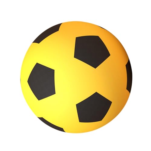 DECHOUS Stiller Fußball für drinnen Mute Fußball Kinderspielzeug Fußball quietschfreies fußball für drinnen im Fußball Hausfußball Mini-Fußball PU-Schaum Yellow DECHOUS Stiller Fußball für drinnen Mute Fußball Kinderspielzeug Fußball quietschfreies fußball für drinnen im Fußball Hausfußball Mini-Fußball PU-Schaum Yellow von DECHOUS